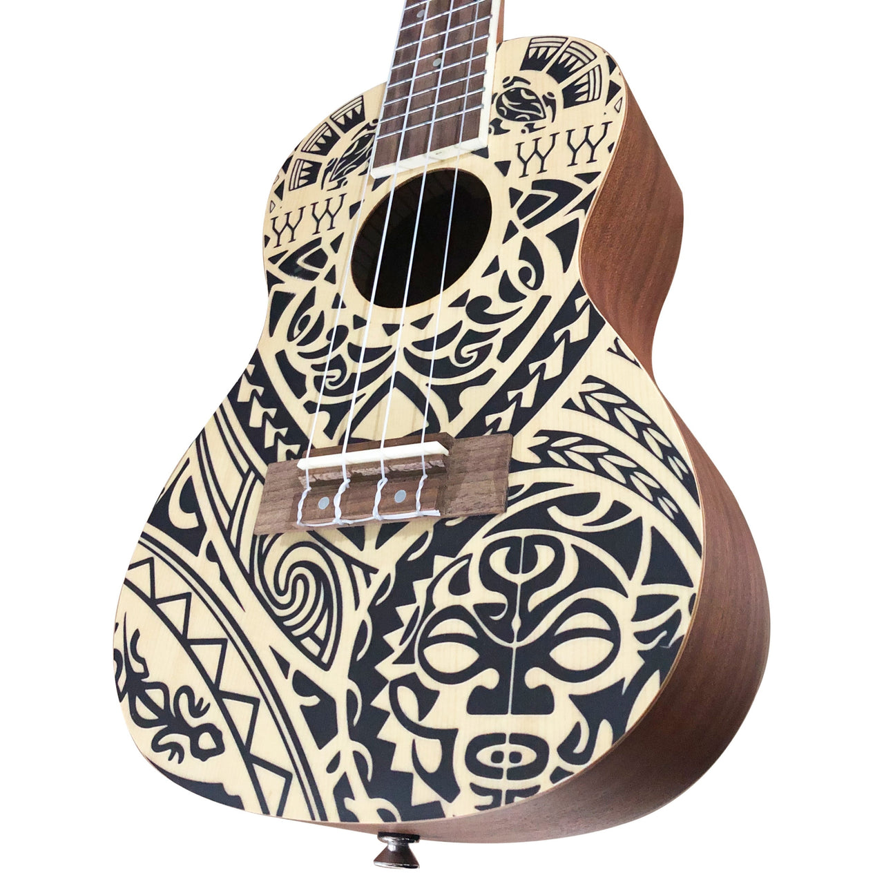 Ukulele Concierto Bamboo Spruce Tribal C/funda, U-23-tribal-sp