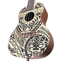 Thumbnail for Ukulele Concierto Bamboo Spruce Tribal C/funda, U-23-tribal-sp