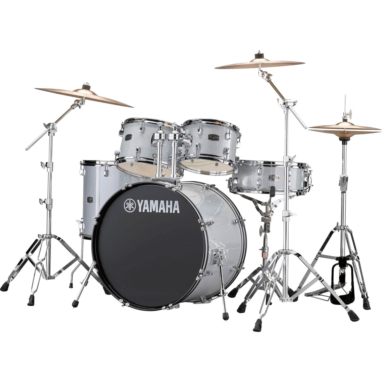 Bateria Acustica Yamaha Rydeen Rdp2f5slguset Silver Glitter 3 Platillos 3 Stands