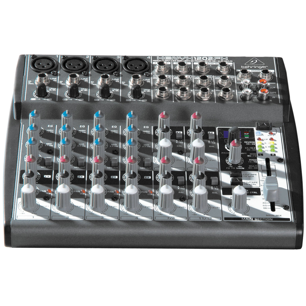 Mezcladora Behringer Premium 10-Ent. 2-Bus Mic/Line, Xenyx 1202fx
