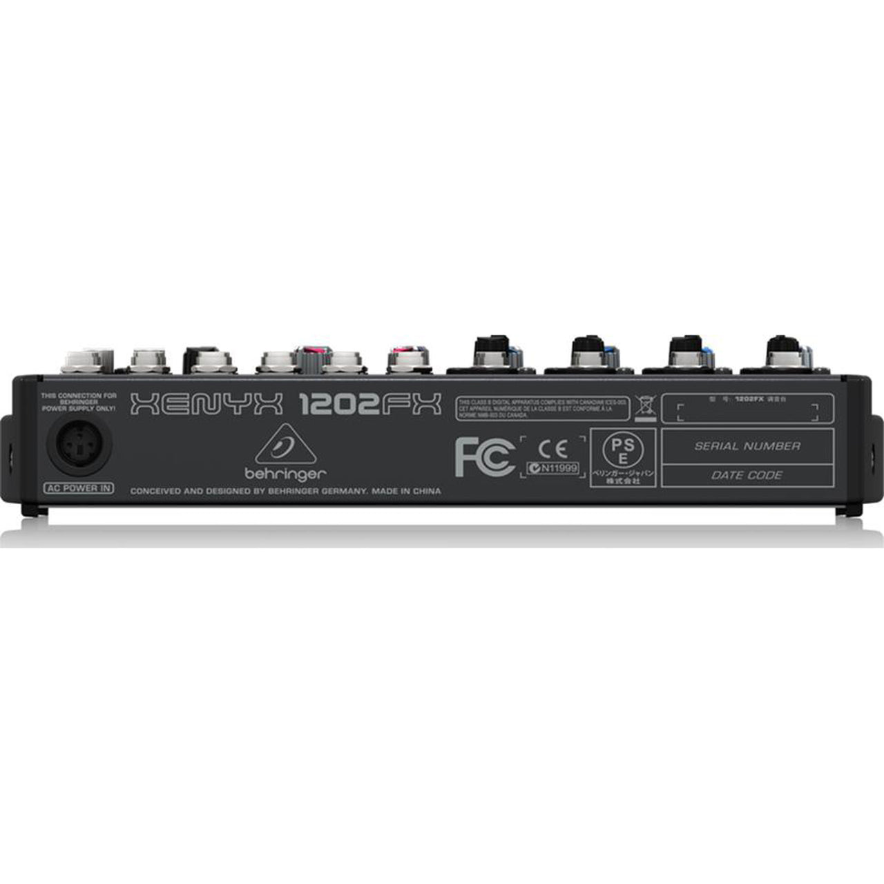 Mezcladora Behringer Premium 10-Ent. 2-Bus Mic/Line, Xenyx 1202fx