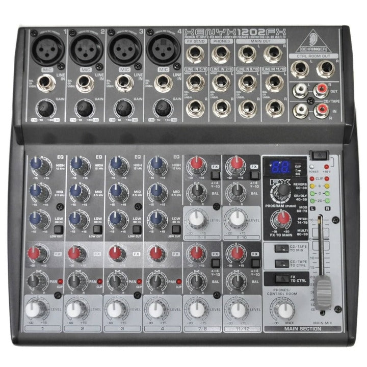 Mezcladora Behringer Premium 10-Ent. 2-Bus Mic/Line, Xenyx 1202fx