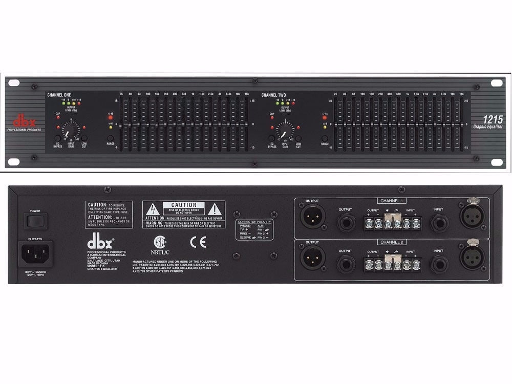Ecualizador Dbx Dual 15 Bandas 2/3 De Octava, 1215