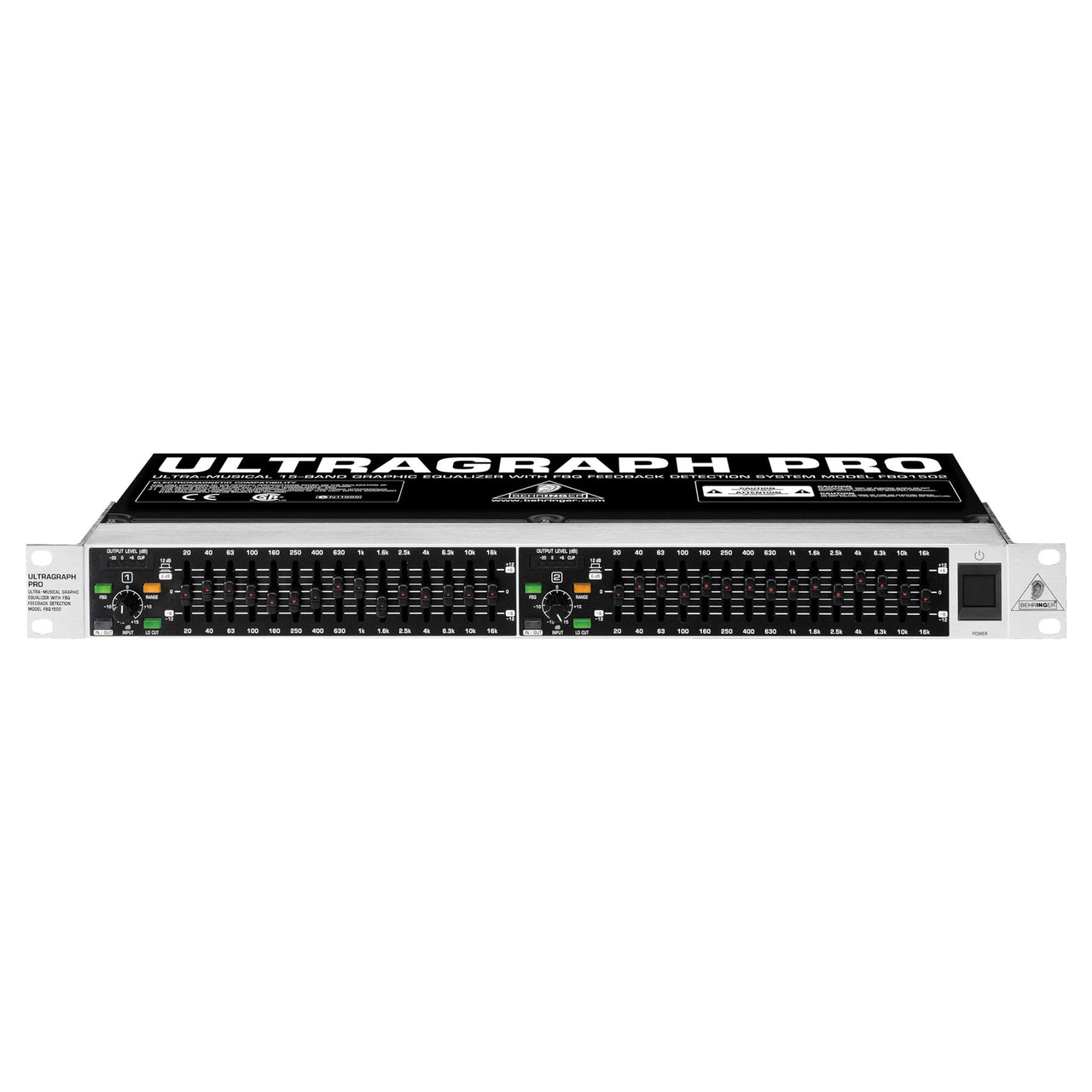 Ecualizador Behringer Estereo De 15 Bandas Con Fbd, Fbq1502