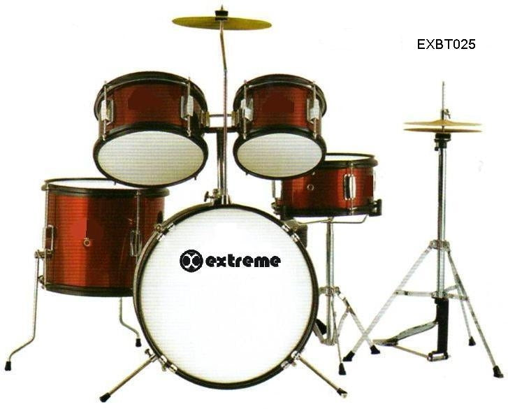 Bateria Extreme Junior Vino 5 Pzas Aro Negro, Exbt025