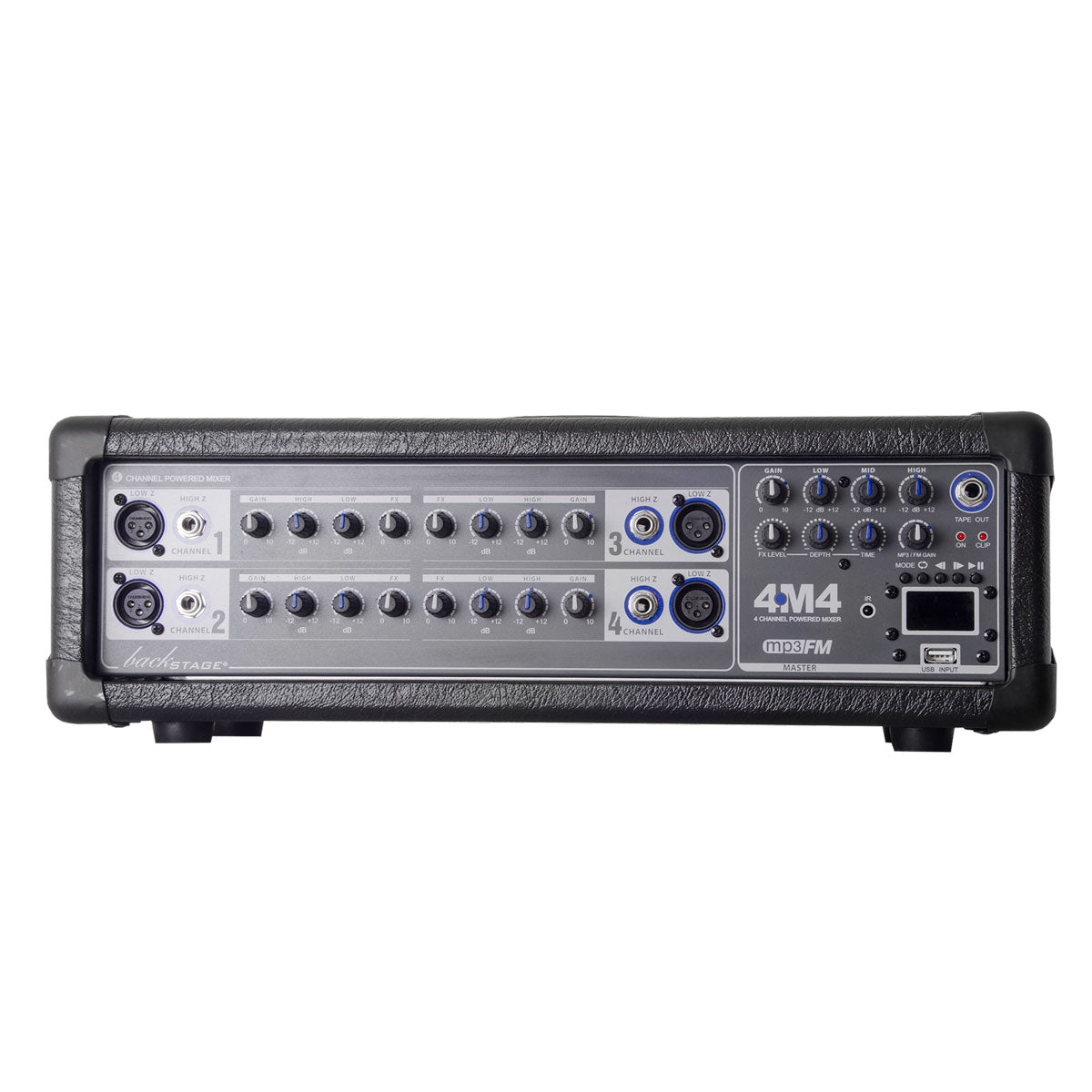 Consola Mezcladora Back-Stage Para Microfonos 4 Canales 400w 4m4 Usb