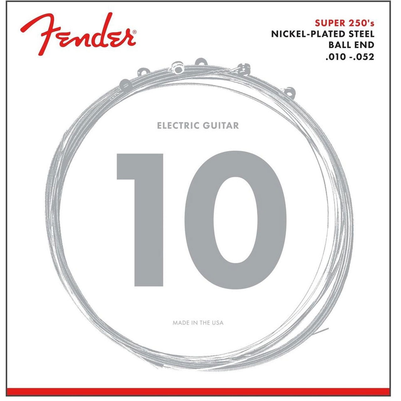 Juego De Cuerdas Fender Eléctrica 10-52, 250rh, 0730250407