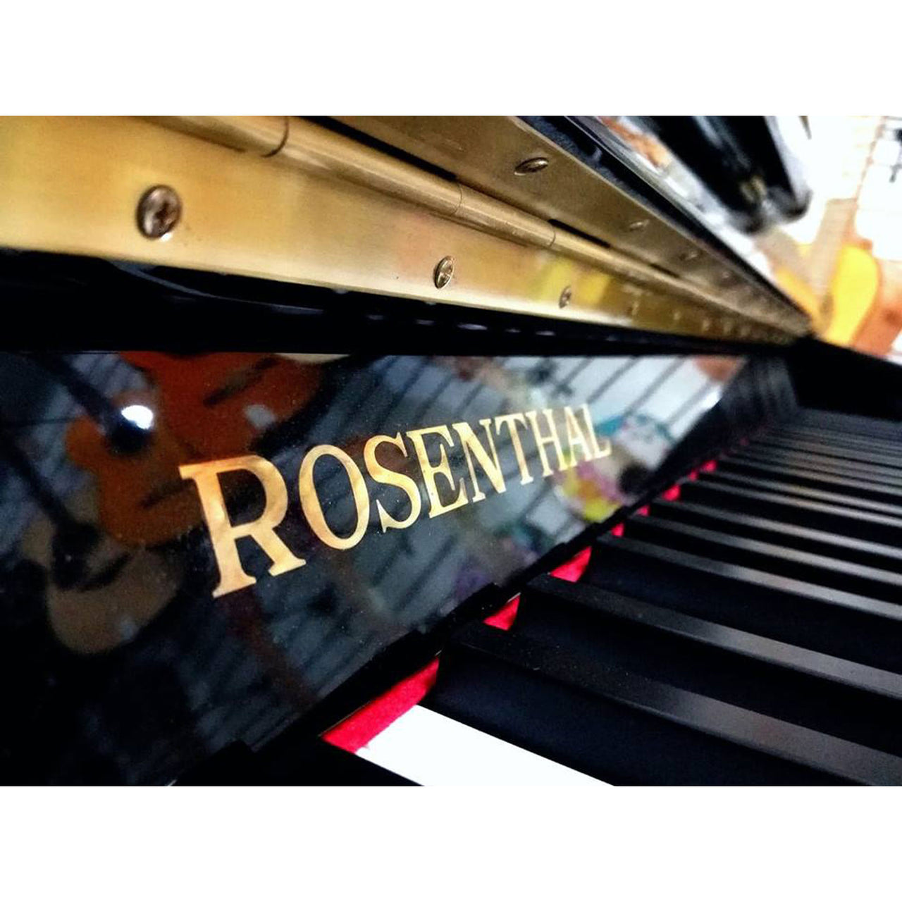 Piano Vertical Rosenthal 108m Negro Pata Recta Con Banca Up108m-Neg