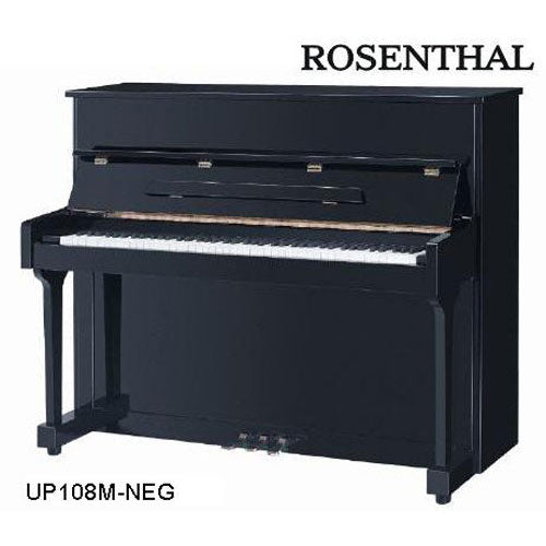 Piano Vertical Rosenthal 108m Negro Pata Recta Con Banca Up108m-Neg