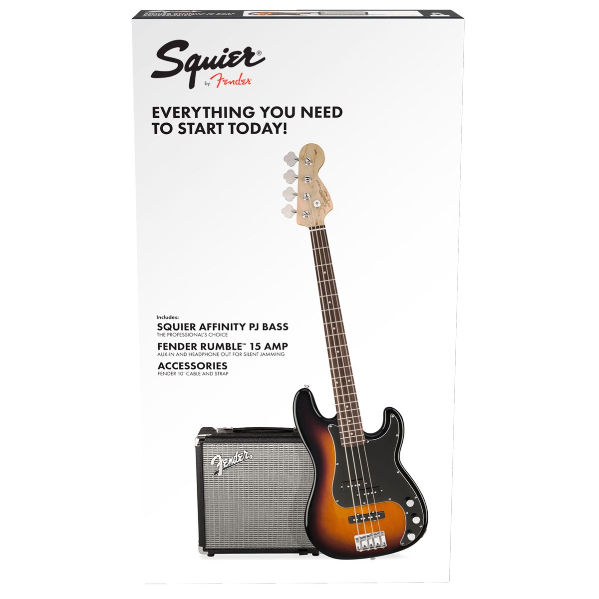 Paquete De Bajo Elec. Fender Pk Pj Bass R15v3 Bsb 120v,0301972032