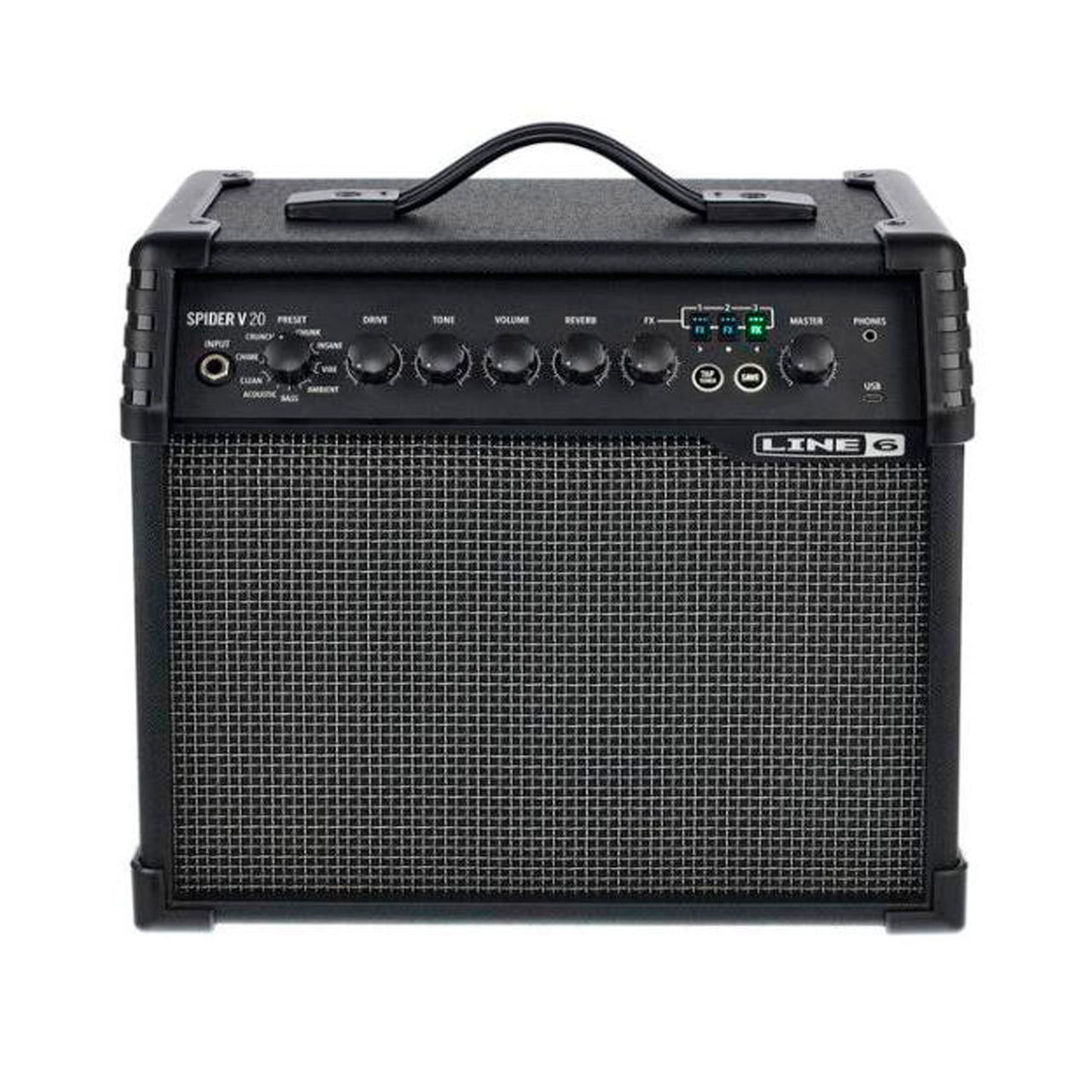 Amplificador Line 6 Spider V 20 W SPDRV20 MKII Para Guitarra Eléctrica 1x8"