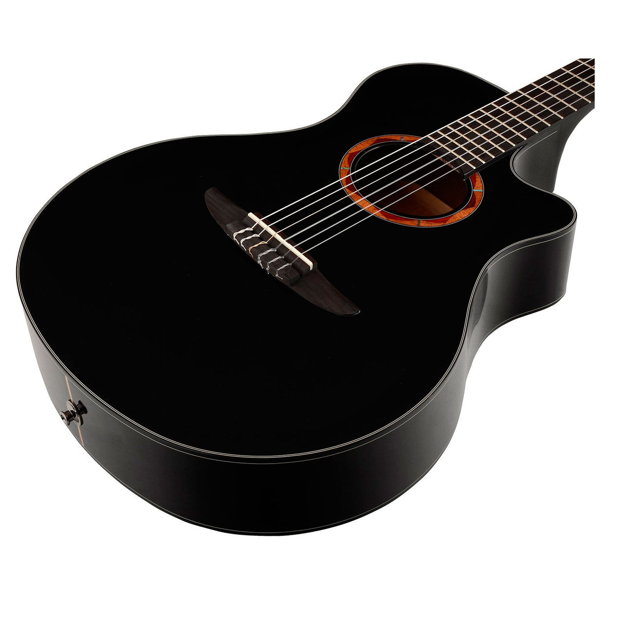 Guitarra Electroacustica Yamaha Cuerdas Nylon Delgada Negra Ntx700bl