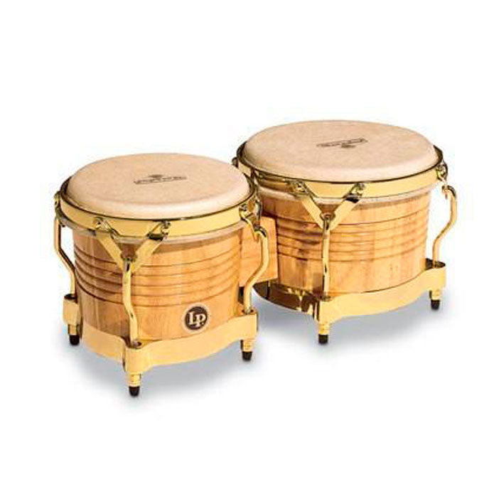 Bongo Lp Matador Madera Natural Con Herraje Dorado M201aw