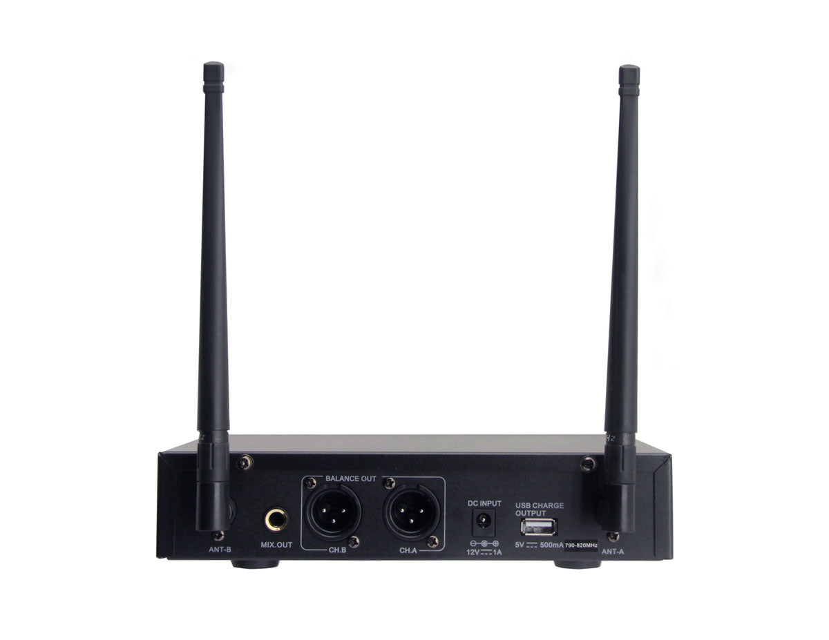 Microfono Krieg Inalambrico 2 Mano Uhf, K-734d