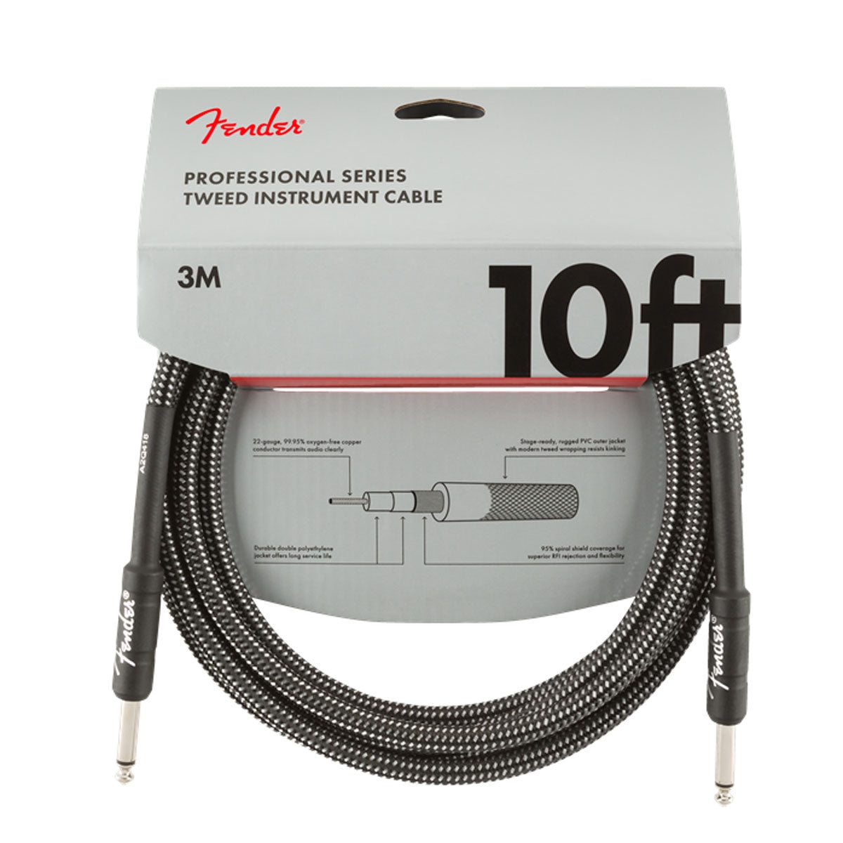 Cable Fender Para Guitarra 3 Metros Forrado 0990820062