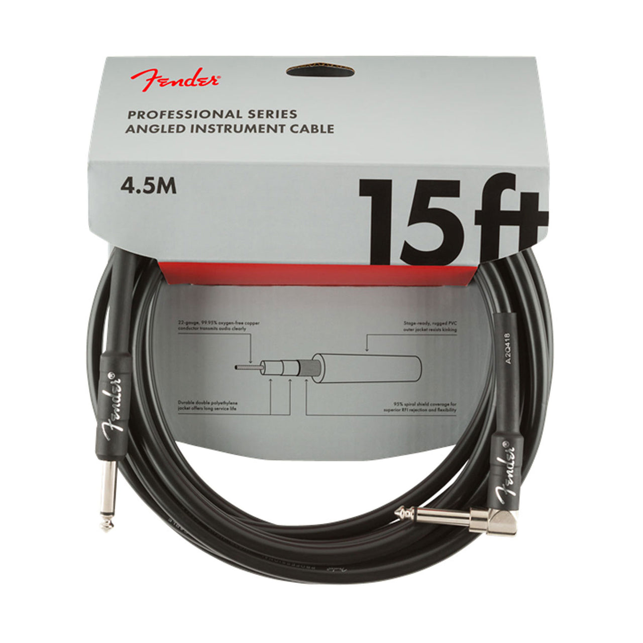 Cable Fender Para Instrumento Blk 4.5 Metros 0990820059
