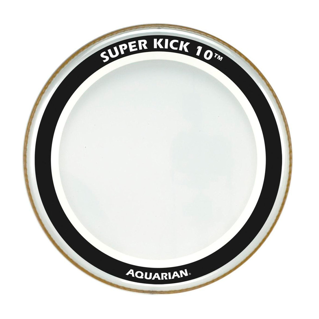 Parche Aquarian 24 pulgadas Serie Super Kick Transparente Liso Con ahogador Sk10-24