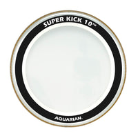 Thumbnail for Parche Aquarian 24 pulgadas Serie Super Kick Transparente Liso Con ahogador Sk10-24