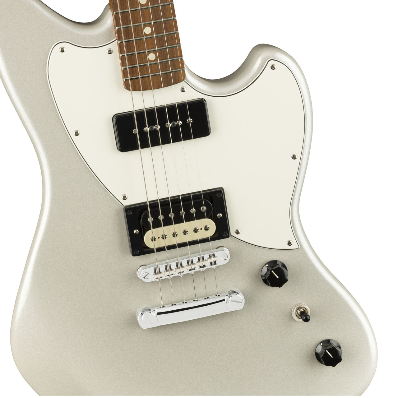 Guitarra Fender Power Caster Mexicana Eléctrica Ópalo Blanco 0143523351