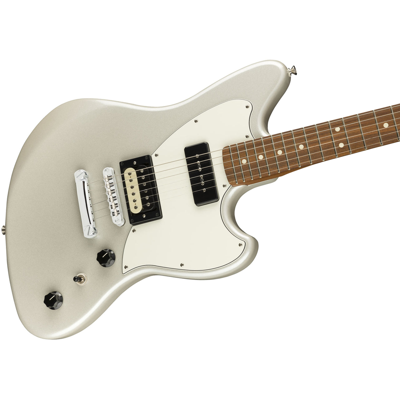 Guitarra Fender Power Caster Mexicana Eléctrica Ópalo Blanco 0143523351