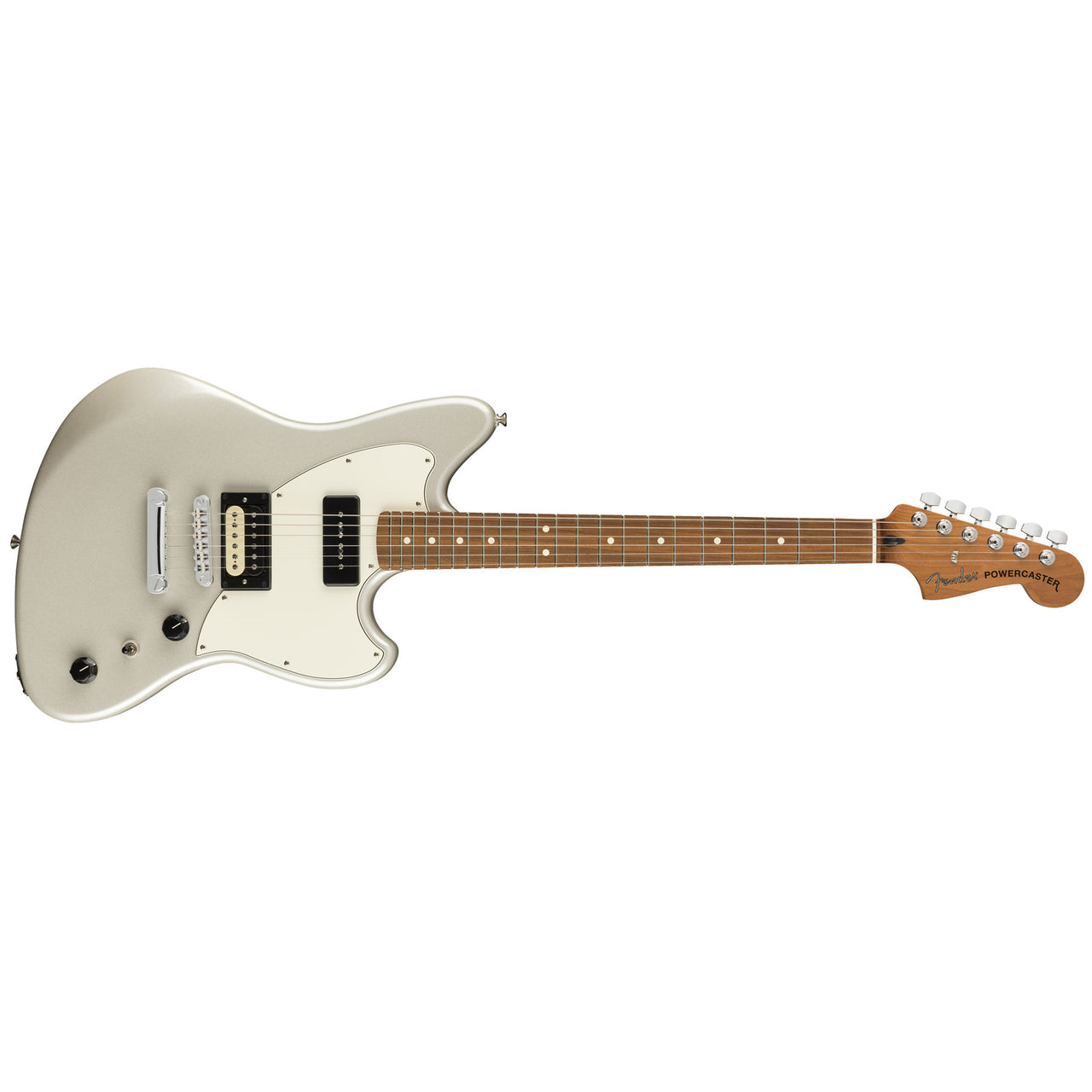 Guitarra Fender Power Caster Mexicana Eléctrica Ópalo Blanco 0143523351