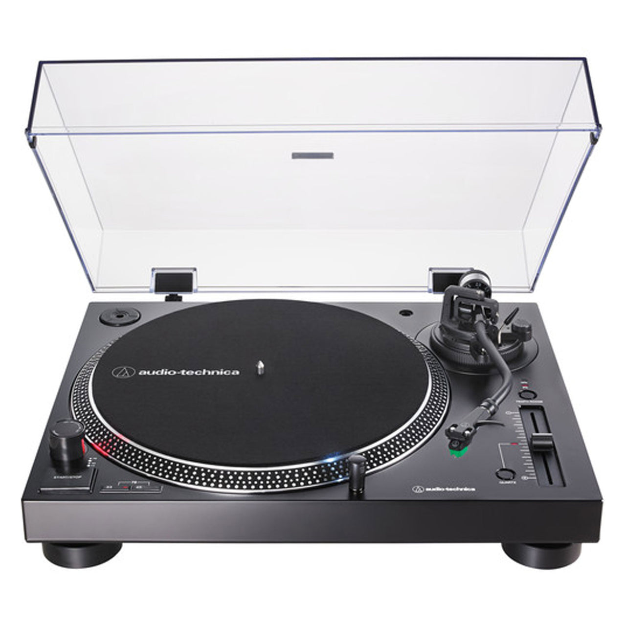 Tornamesa Audiotechnica Analoga Y Usb Color Negro