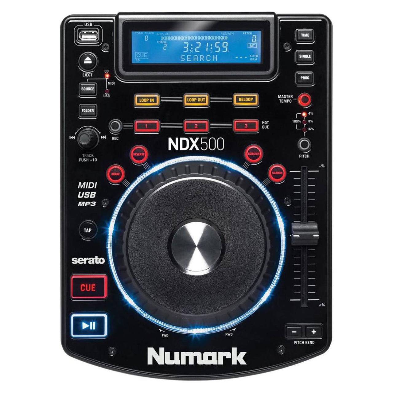 Reproductor Numark Mp3/Cd/Usb Touch Sensitive, Ndx500