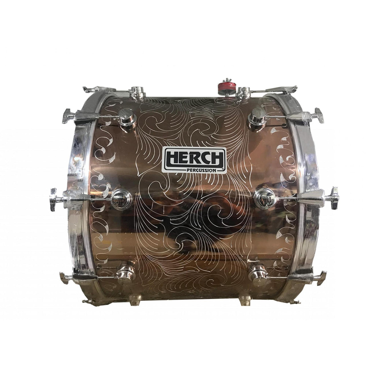 Tambora Herch 22x18" 10lxl Cobre Rameado Herraje Cromo