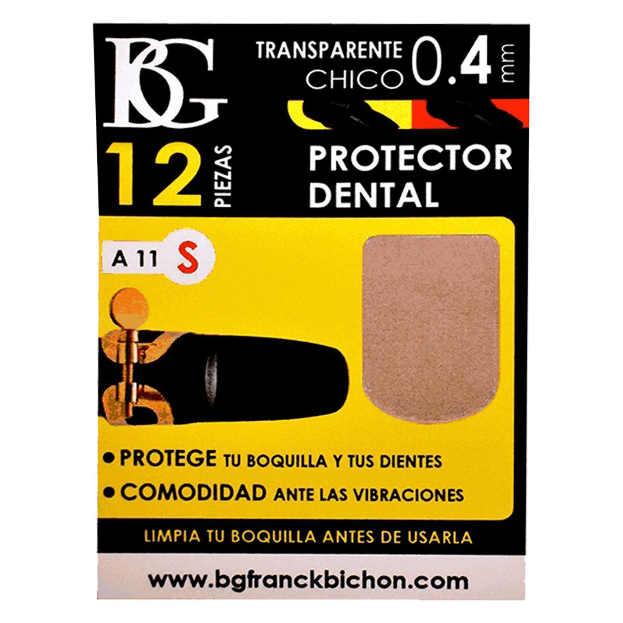 Protector Dental Bg Chico P/Boq. Clar/Sax Transparente, A11s