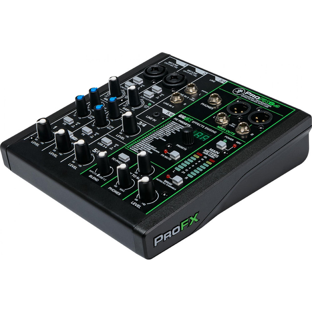 Mezcladora Mackie Profx6v3 6 Canales Con Efectos Y Usb