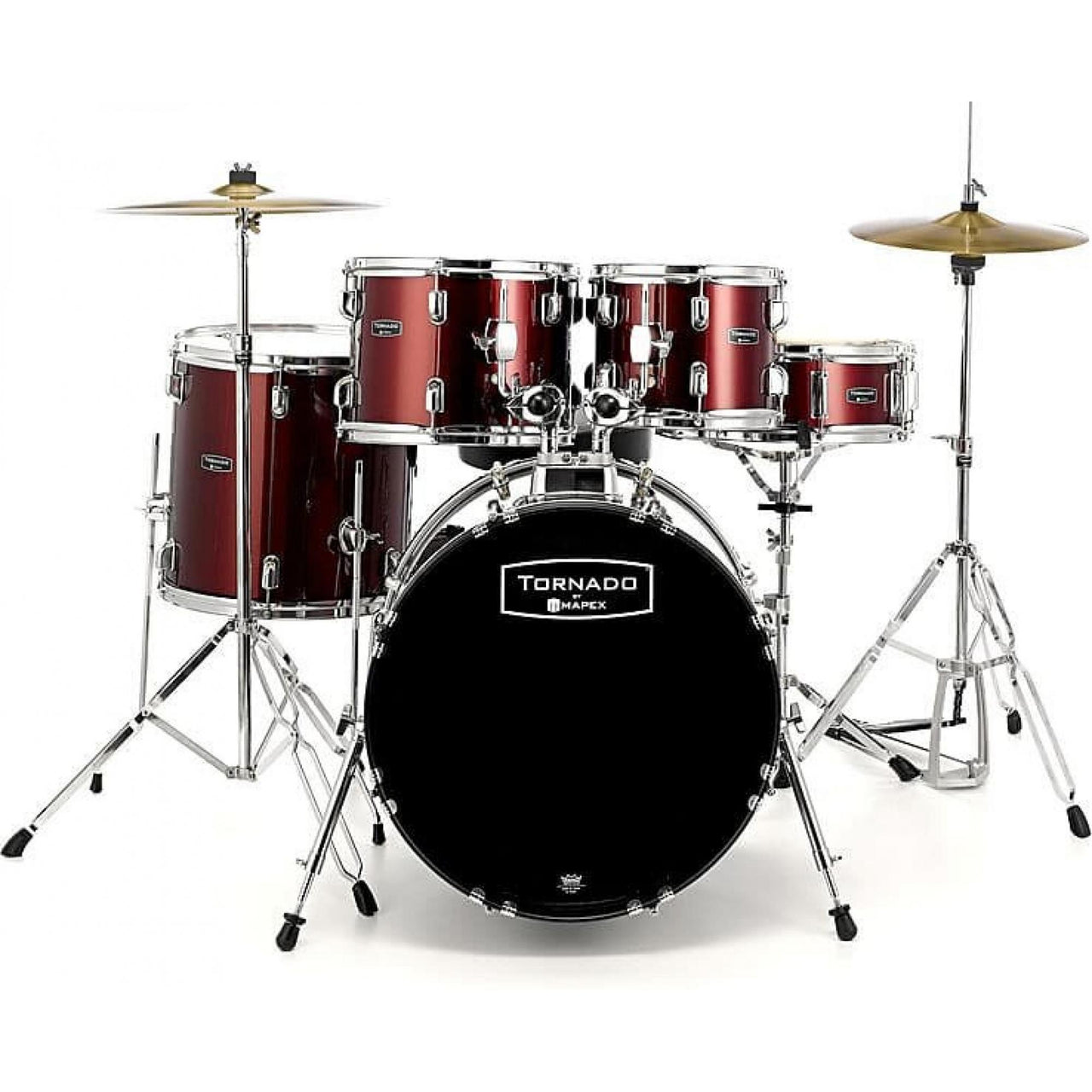 Bateria Mapex Tornado 5 Pzas Vino 22"/12"/13"/14"/16", Tnd5254tcdr