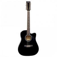 Thumbnail for Guitarra Electroacustica Mc Cartney 12 Cdas. Negra, Bfg4117c/12eq4-bk