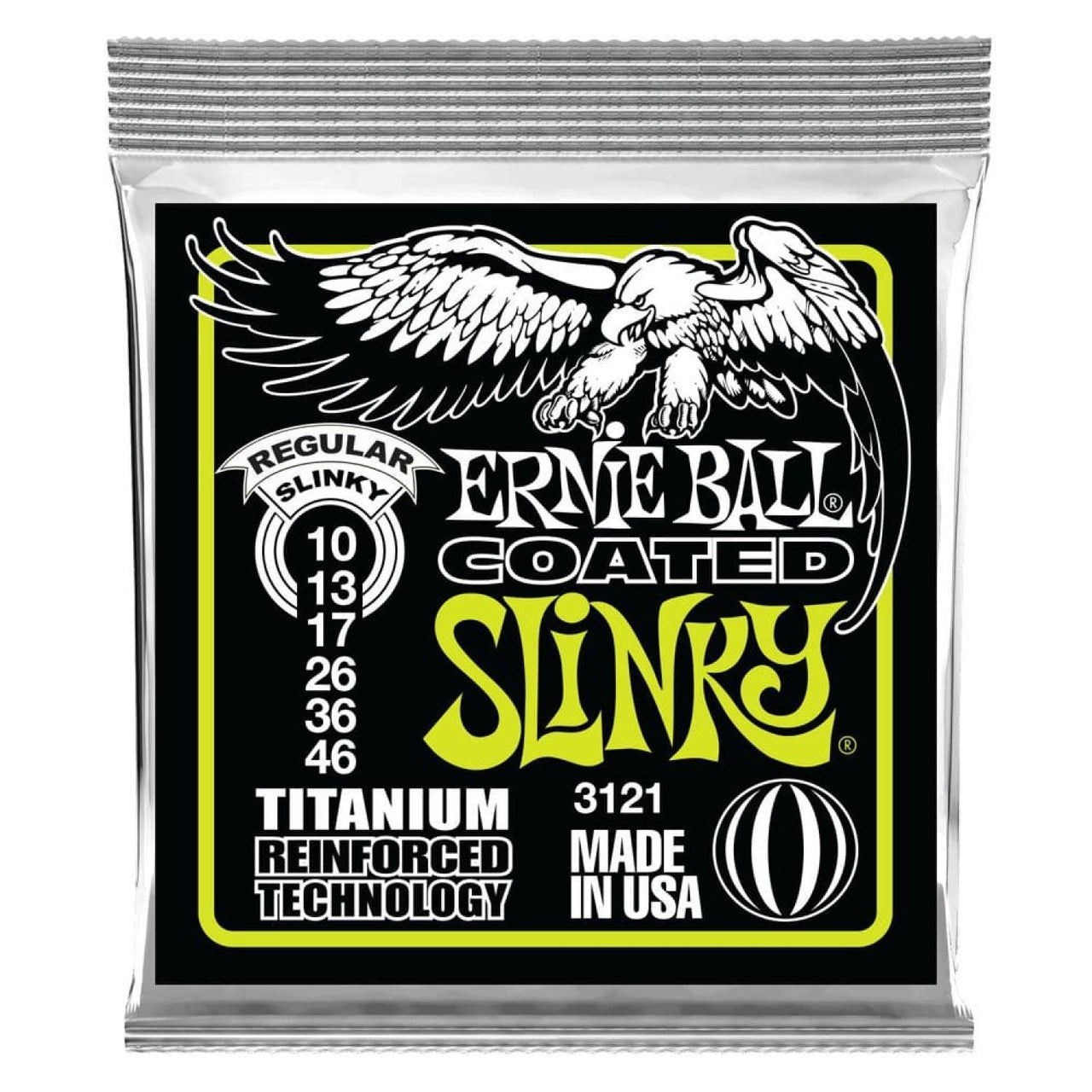 Encordadura Ernie Ball 3121 Regular Slinky Coated Guitarra Electrica