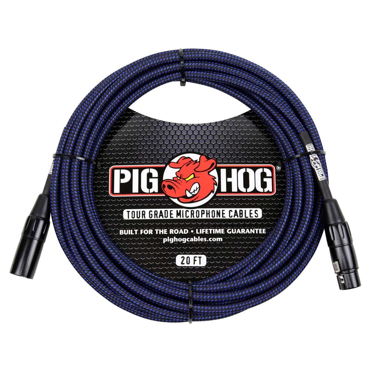 Cable Pig Hog Phm20bbl Para Microfono Canon A Canon 6.10 Metros Black Blue