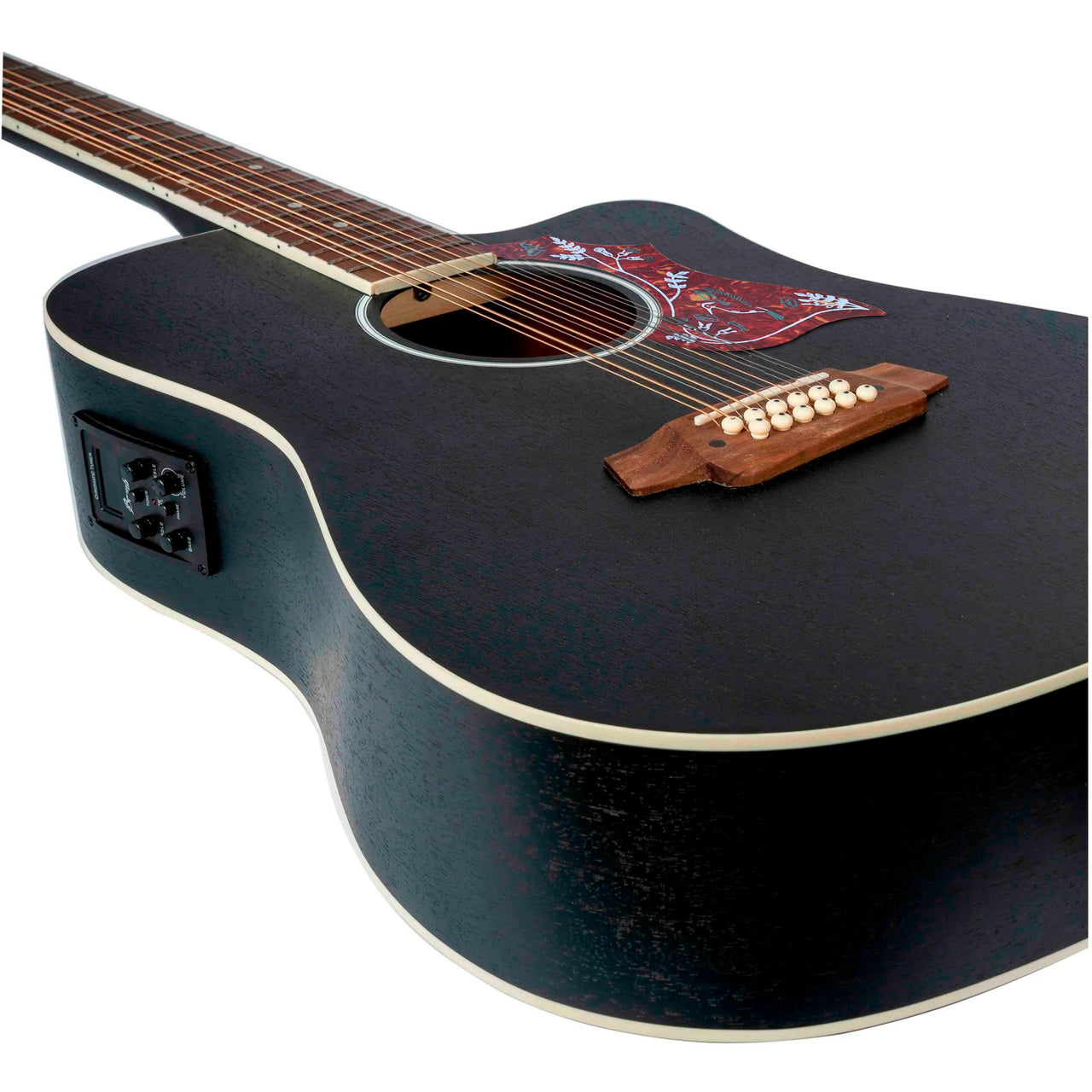 Guitarra Electroacustica Bamboo 12 Cdas.c/funda, Ga-4012-mahogany-bk-q