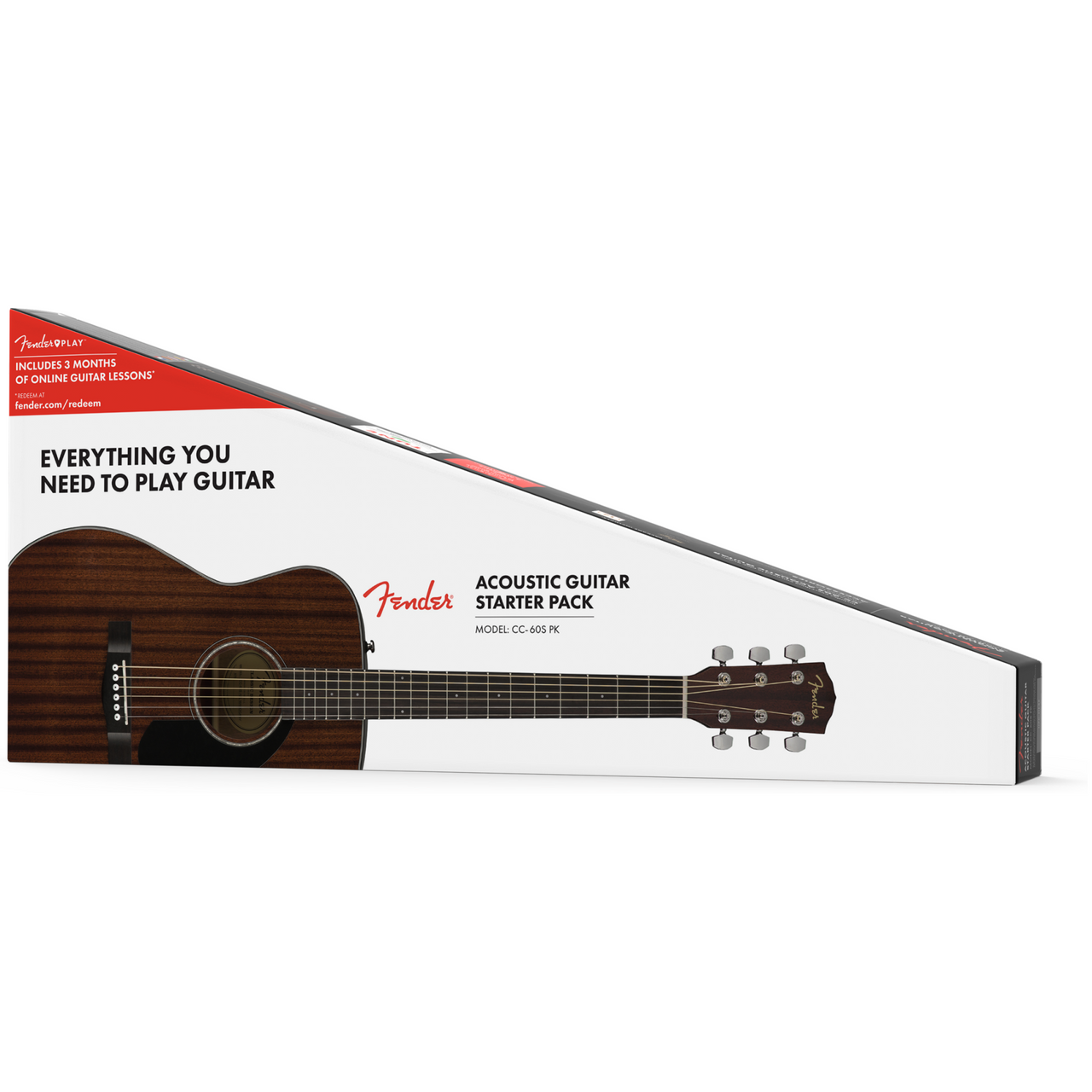 Paquete Guitarra Acustica Fender Cc-60s V2 All Mah Wn, 0970150422