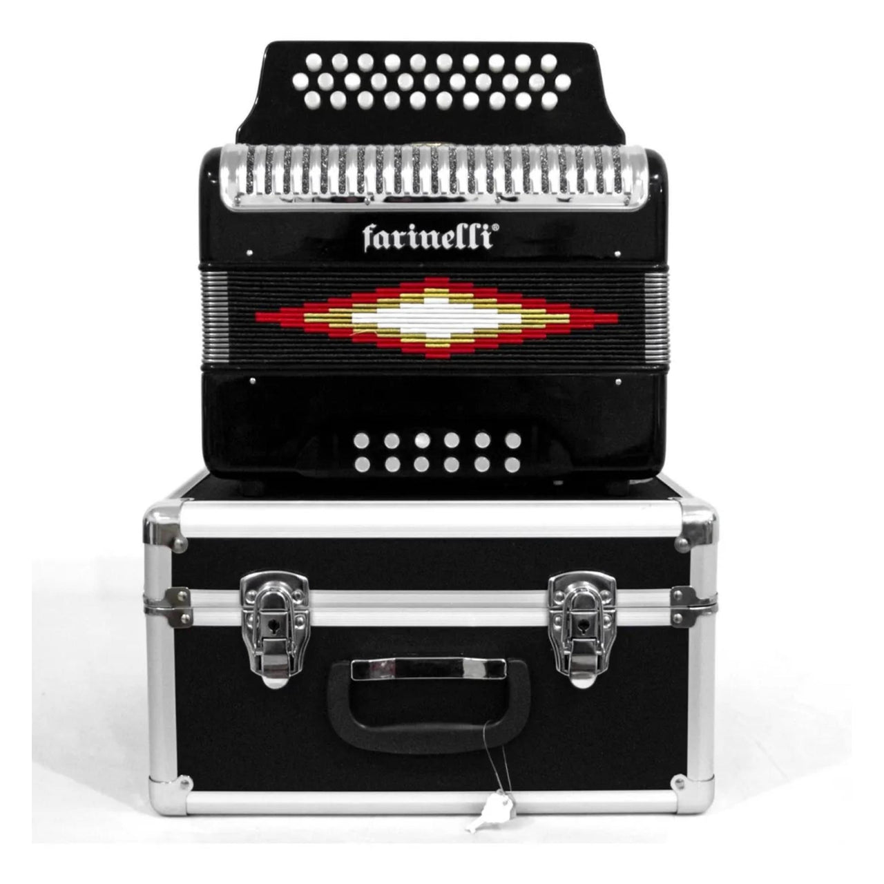 Acordeon Farinelli 3012fanp De Botones Fa Negro Parrilla Metal 3012