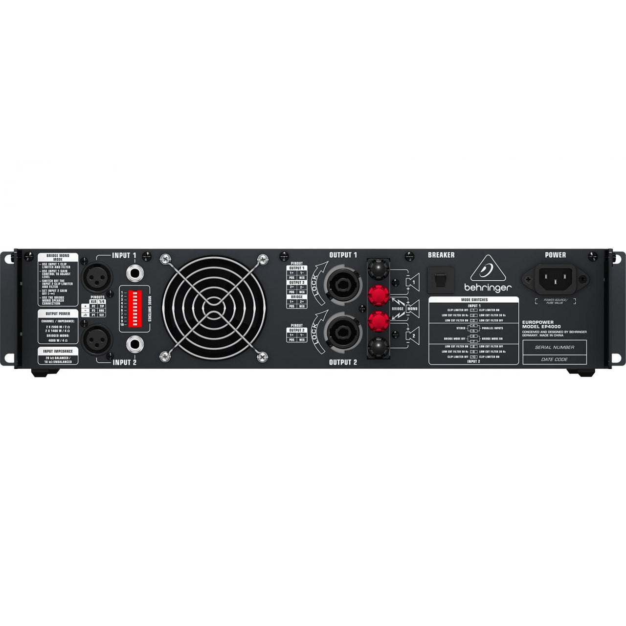 Amplificador de Poder Behringer Ep4000