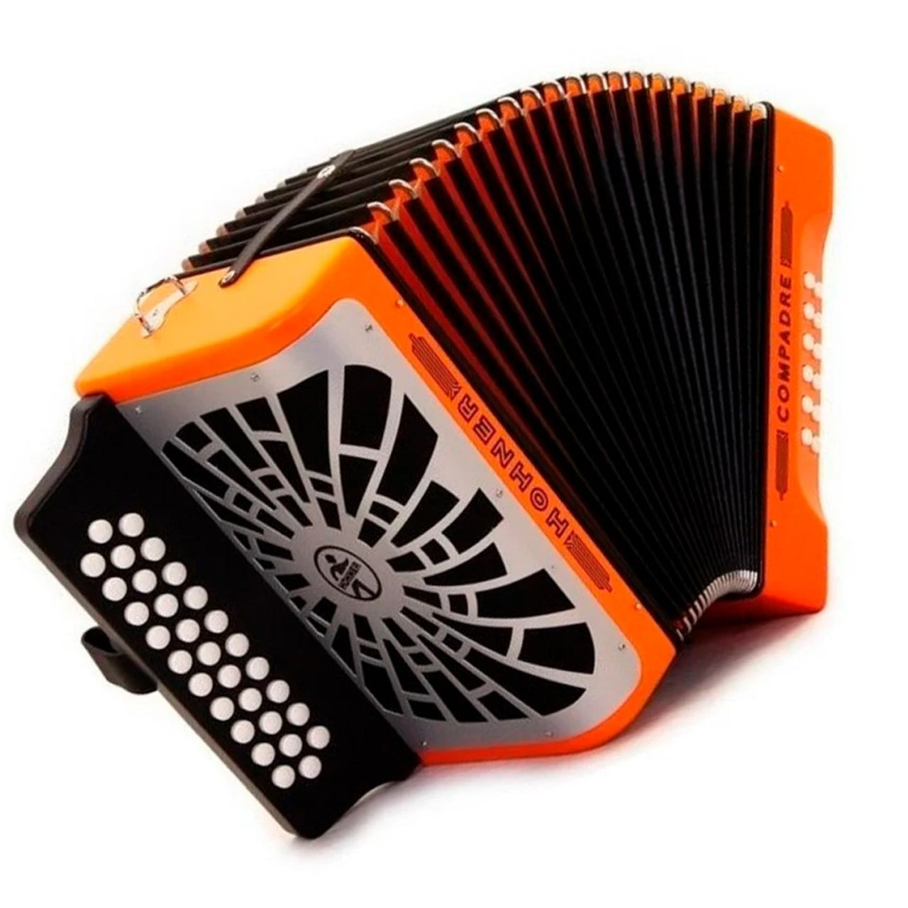 Acordeon Hohner Botones "compadre" Sol-do-fa, Anaranjado C/fun, A48251