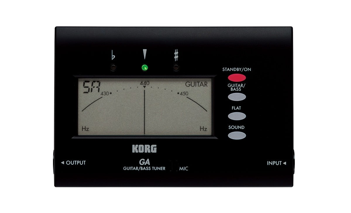 Afinador Korg Para Guitarra De Hasta 7 Cdas Y Bajos, Ga-40bk