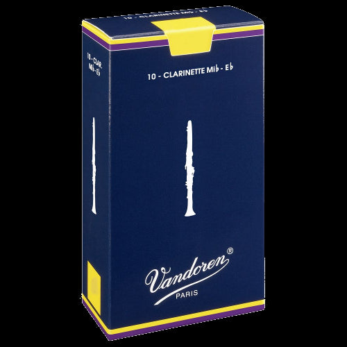 Paquete De 10 Cañas P/Clarinete Mib Vandoren No. 2 1/2, 2.5