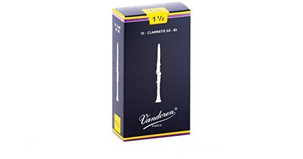 Paquete De 10 Cañas P/Clarinete Vandoren No. 1 1/2, 1.5