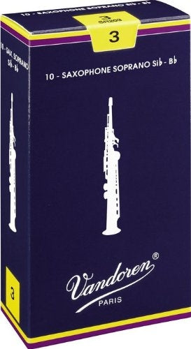 Paquete De 10 Cañas P/Sax Soprano Vandoren No. 3, 3