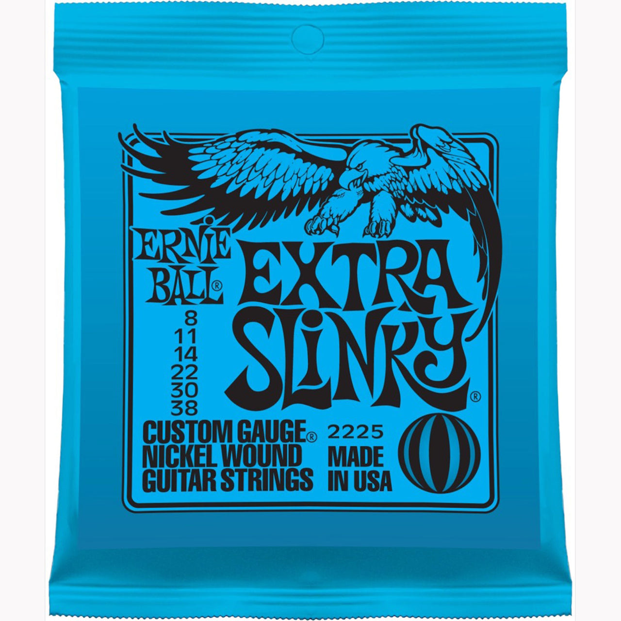 Encordadura Ernieball Para Guitarra Electrica Extraslinky Azul, 2225