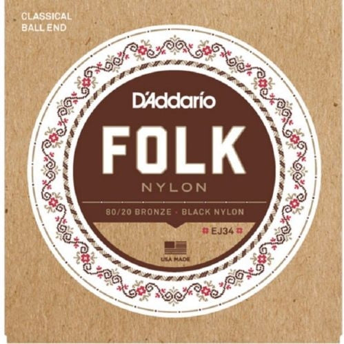 Encordadura D Addario P/Guitarra Bronze Nylon, Ej-34