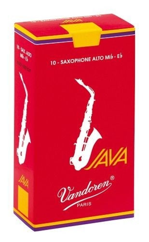 Paquete De 10 Cañas P/Sax Alto Vandoren Java Filed Red, No. 3 1/2