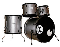 Thumbnail for Bateria Musical Extreme 5 Piezas Gris Sparkle Aro Negro, Exbt056