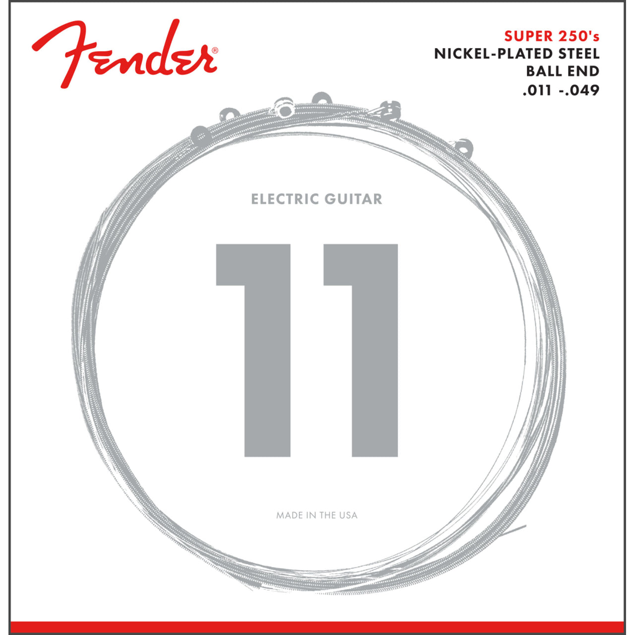 Encordadura Fender Para Guitarra Eléctrica 250m .11-.49