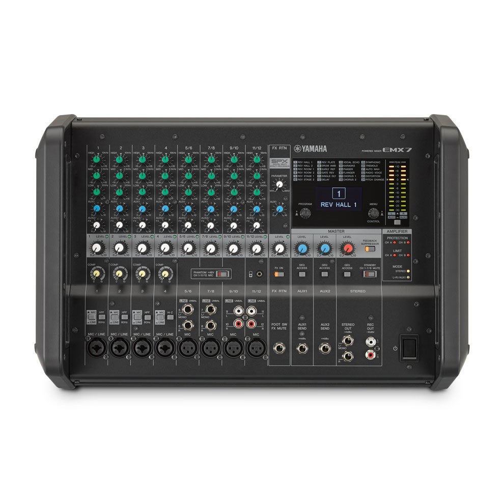 Consola Mezcladora Yamaha 12 Canales 600w X 2, Emx7