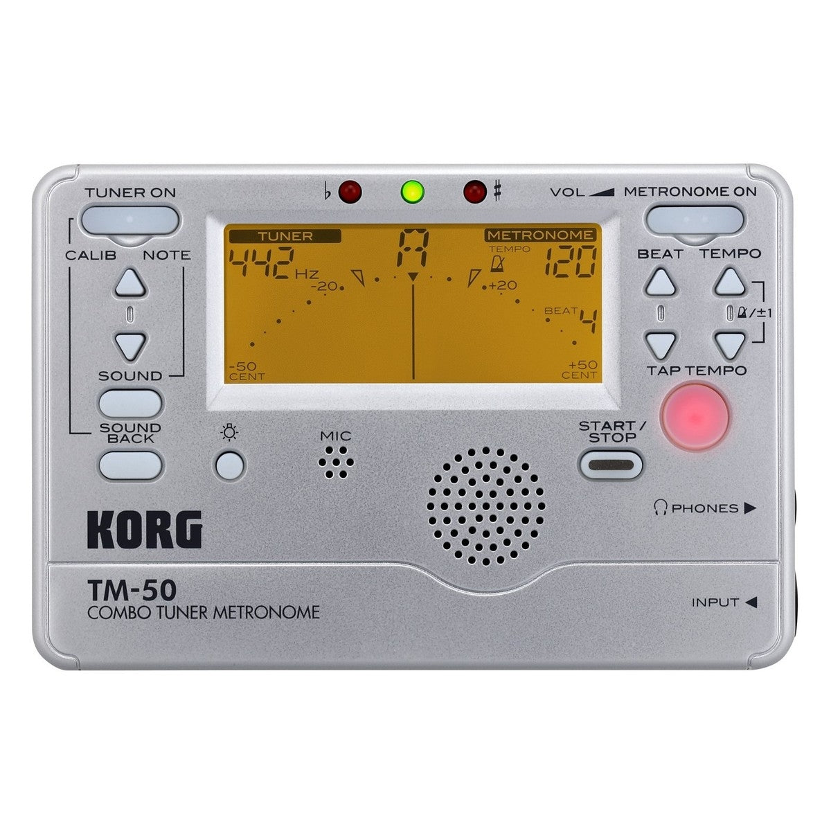 Afinador Korg Cromatico C/Metronomo, Tm50-Sl